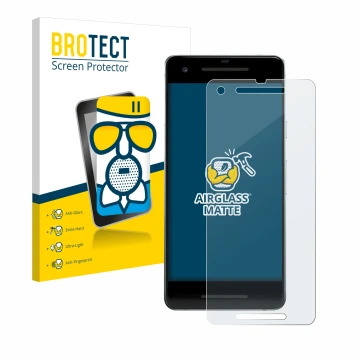 Parte frontale di una confezione del prodotto con il logo del marchio BROTECT. Accanto è raffigurato il dispositivo Google Pix