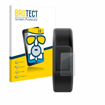 Parte frontale di una confezione del prodotto con il logo del marchio BROTECT. Accanto è raffigurato il dispositivo Garmin Viv