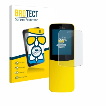 Parte frontale di una confezione del prodotto con il logo del marchio BROTECT. Accanto è raffigurato il dispositivo Nokia 8110