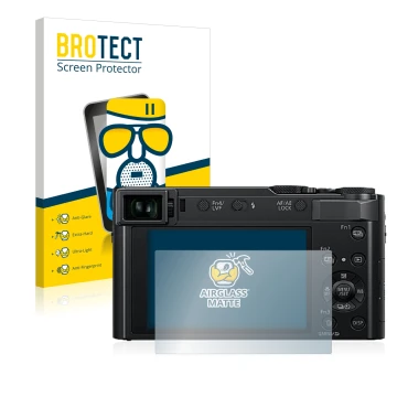 Parte frontale di una confezione del prodotto con il logo del marchio BROTECT. Accanto è raffigurato il dispositivo Panasonic 