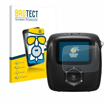 Parte frontale di una confezione del prodotto con il logo del marchio BROTECT. Accanto è raffigurato il dispositivo Fujifilm I