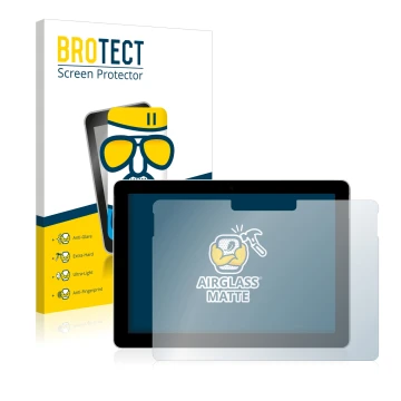 Parte frontale di una confezione del prodotto con il logo del marchio BROTECT. Accanto è raffigurato il dispositivo Microsoft 