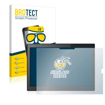 Parte frontale di una confezione del prodotto con il logo del marchio BROTECT. Accanto è raffigurato il dispositivo Lenovo Thi