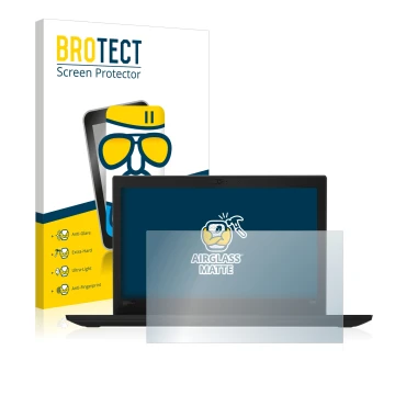 Parte frontale di una confezione del prodotto con il logo del marchio BROTECT. Accanto è raffigurato il dispositivo Lenovo Thi