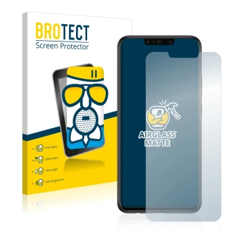 Parte frontale di una confezione del prodotto con il logo del marchio BROTECT. Accanto è raffigurato il dispositivo Huawei P s