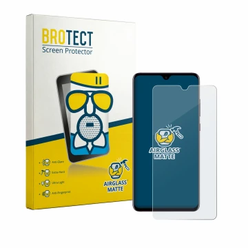 Parte frontale di una confezione del prodotto con il logo del marchio BROTECT. Accanto è raffigurato il dispositivo Huawei Mat