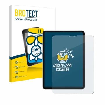 Parte frontale di una confezione del prodotto con il logo del marchio BROTECT. Accanto è raffigurato il dispositivo Apple iPad
