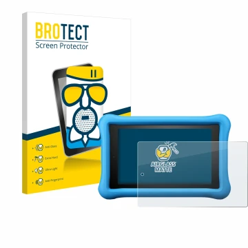 Parte frontale di una confezione del prodotto con il logo del marchio BROTECT. Accanto è raffigurato il dispositivo Amazon Fir