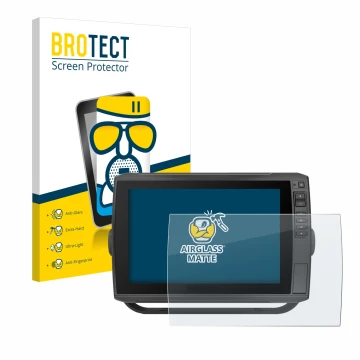 Parte frontale di una confezione del prodotto con il logo del marchio BROTECT. Accanto è raffigurato il dispositivo Garmin ECH