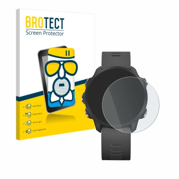 Parte frontale di una confezione del prodotto con il logo del marchio BROTECT. Accanto è raffigurato il dispositivo Garmin For