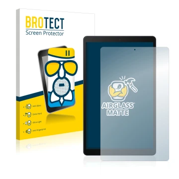 Parte frontale di una confezione del prodotto con il logo del marchio BROTECT. Accanto è raffigurato il dispositivo Samsung Ga