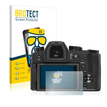 Parte frontale di una confezione del prodotto con il logo del marchio BROTECT. Accanto è raffigurato il dispositivo Leica V-LU