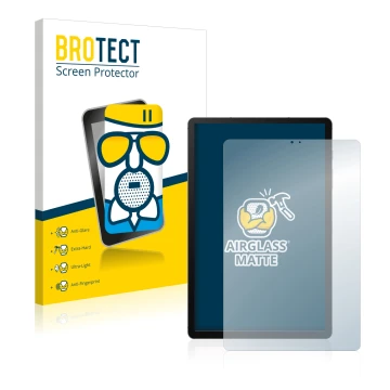 Parte frontale di una confezione del prodotto con il logo del marchio BROTECT. Accanto è raffigurato il dispositivo Samsung Ga