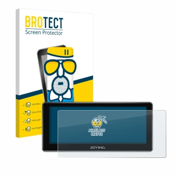 Parte frontale di una confezione del prodotto con il logo del marchio BROTECT. Accanto è raffigurato il dispositivo Joying 4G 