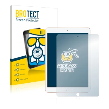 Parte frontale di una confezione del prodotto con il logo del marchio BROTECT. Accanto è raffigurato il dispositivo Apple iPad