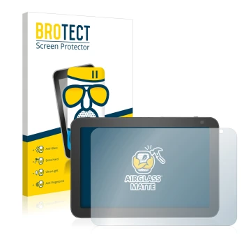 Parte frontale di una confezione del prodotto con il logo del marchio BROTECT. Accanto è raffigurato il dispositivo Amazon Ech