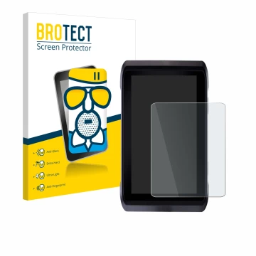 Parte frontale di una confezione del prodotto con il logo del marchio BROTECT. Accanto è raffigurato il dispositivo Atomos Sho