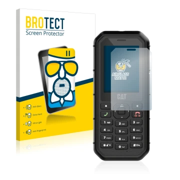 Parte frontale di una confezione del prodotto con il logo del marchio BROTECT. Accanto è raffigurato il dispositivo Caterpilla