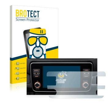 Parte frontale di una confezione del prodotto con il logo del marchio BROTECT. Accanto è raffigurato il dispositivo Nissan Lea