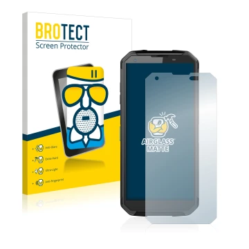 Parte frontale di una confezione del prodotto con il logo del marchio BROTECT. Accanto è raffigurato il dispositivo Blackview 