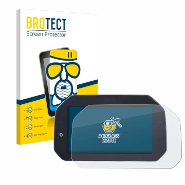 Parte frontale di una confezione del prodotto con il logo del marchio BROTECT. Accanto è raffigurato il dispositivo BMW R1200G