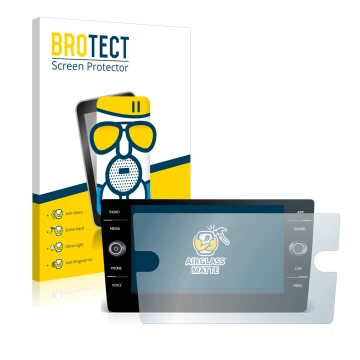 Parte frontale di una confezione del prodotto con il logo del marchio BROTECT. Accanto è raffigurato il dispositivo Volkswagen