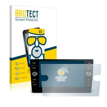 Parte frontale di una confezione del prodotto con il logo del marchio BROTECT. Accanto è raffigurato il dispositivo Volkswagen