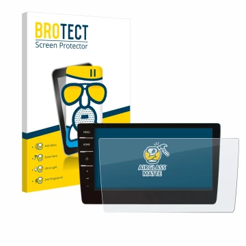 Parte frontale di una confezione del prodotto con il logo del marchio BROTECT. Accanto è raffigurato il dispositivo Volkswagen