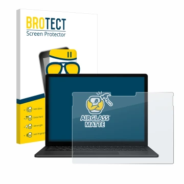 Parte frontale di una confezione del prodotto con il logo del marchio BROTECT. Accanto è raffigurato il dispositivo Microsoft 