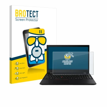 Parte frontale di una confezione del prodotto con il logo del marchio BROTECT. Accanto è raffigurato il dispositivo Lenovo Thi