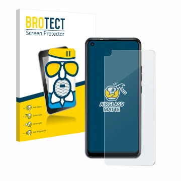 Parte frontale di una confezione del prodotto con il logo del marchio BROTECT. Accanto è raffigurato il dispositivo Tecno Spar