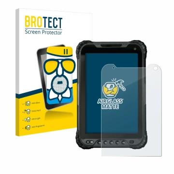 Parte frontale di una confezione del prodotto con il logo del marchio BROTECT. Accanto è raffigurato il dispositivo UniStrong 