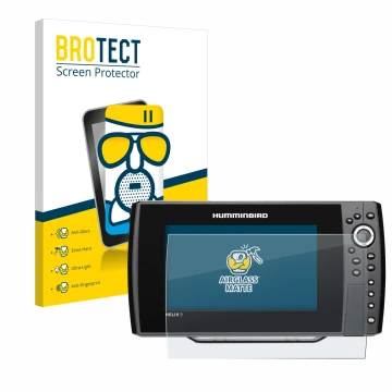 Parte frontale di una confezione del prodotto con il logo del marchio BROTECT. Accanto è raffigurato il dispositivo Humminbird