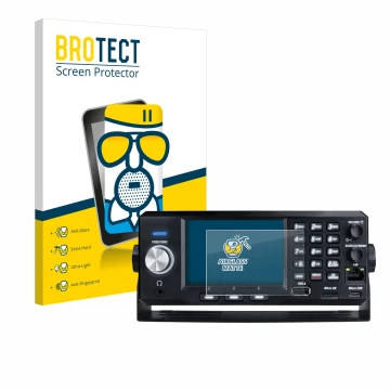 Parte frontale di una confezione del prodotto con il logo del marchio BROTECT. Accanto è raffigurato il dispositivo Uniden SDS