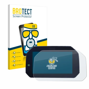 Parte frontale di una confezione del prodotto con il logo del marchio BROTECT. Accanto è raffigurato il dispositivo BMW S 1000