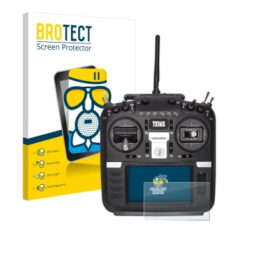 Parte frontale di una confezione del prodotto con il logo del marchio BROTECT. Accanto è raffigurato il dispositivo Radiomaste