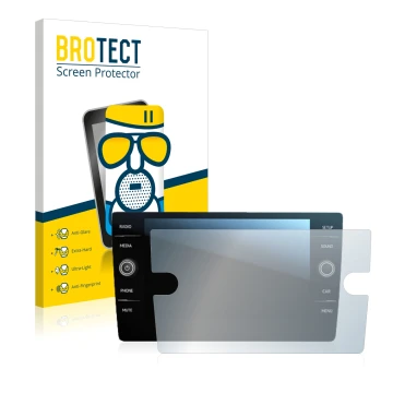 Parte frontale di una confezione del prodotto con il logo del marchio BROTECT. Accanto è raffigurato il dispositivo Volkswagen