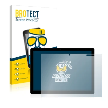 Parte frontale di una confezione del prodotto con il logo del marchio BROTECT. Accanto è raffigurato il dispositivo Chuwi UBoo