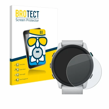 Parte frontale di una confezione del prodotto con il logo del marchio BROTECT. Accanto è raffigurato il dispositivo Garmin For