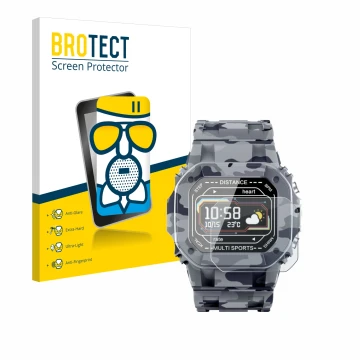 Parte frontale di una confezione del prodotto con il logo del marchio BROTECT. Accanto è raffigurato il dispositivo JAY-tech S