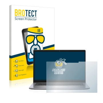 Parte frontale di una confezione del prodotto con il logo del marchio BROTECT. Accanto è raffigurato il dispositivo Dell Latit