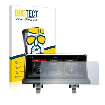 Parte frontale di una confezione del prodotto con il logo del marchio BROTECT. Accanto è raffigurato il dispositivo BMW 1 E88 