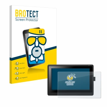 Parte frontale di una confezione del prodotto con il logo del marchio BROTECT. Accanto è raffigurato il dispositivo Wacom Cint