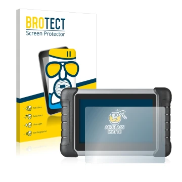 Parte frontale di una confezione del prodotto con il logo del marchio BROTECT. Accanto è raffigurato il dispositivo Autel Maxi