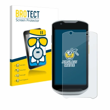 Parte frontale di una confezione del prodotto con il logo del marchio BROTECT. Accanto è raffigurato il dispositivo Zebra TC57