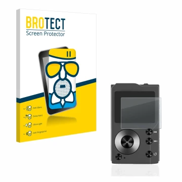 Parte frontale di una confezione del prodotto con il logo del marchio BROTECT. Accanto è raffigurato il dispositivo Surfans F2