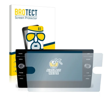 Parte frontale di una confezione del prodotto con il logo del marchio BROTECT. Accanto è raffigurato il dispositivo Volkswagen