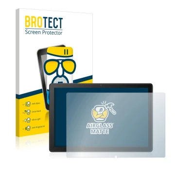 Parte frontale di una confezione del prodotto con il logo del marchio BROTECT. Accanto è raffigurato il dispositivo Alcatel 1T