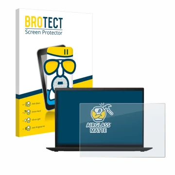 Parte frontale di una confezione del prodotto con il logo del marchio BROTECT. Accanto è raffigurato il dispositivo Lenovo Thi