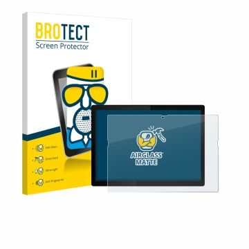 Parte frontale di una confezione del prodotto con il logo del marchio BROTECT. Accanto è raffigurato il dispositivo Lenovo Thi